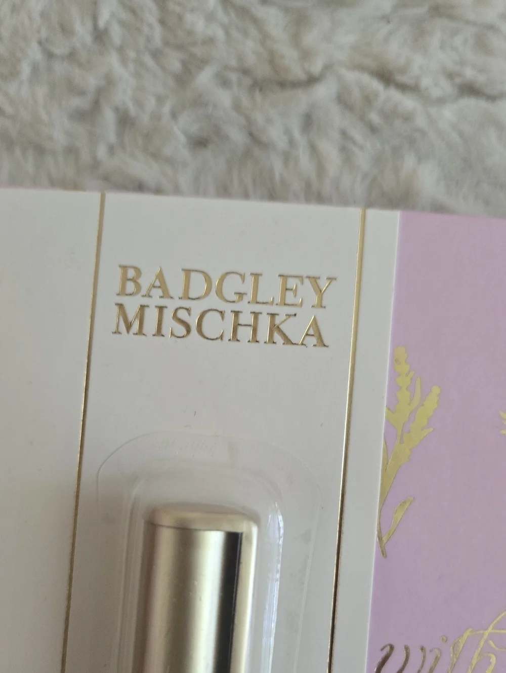 Badgley Mischka With Grace Lavender & Gold Notebook with Pen